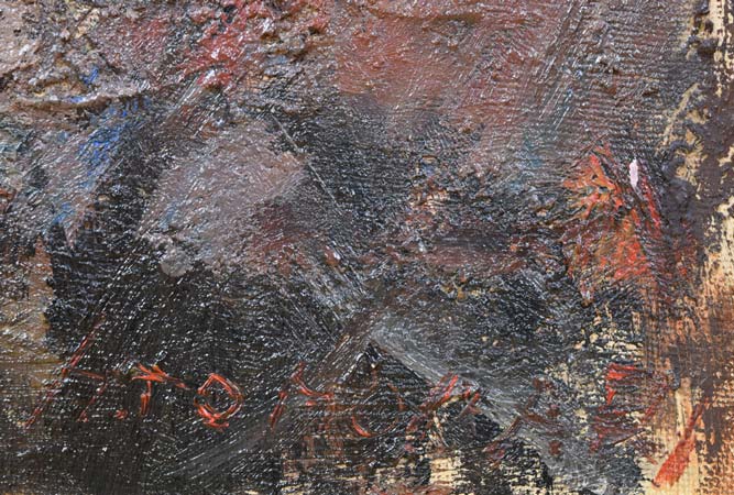 友成晴雄「海の見える風景(神戸)」油絵・P30号 サイン拡大画像