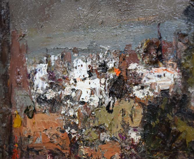 友成晴雄「海の見える風景(神戸)」油絵・P30号 拡大画像3