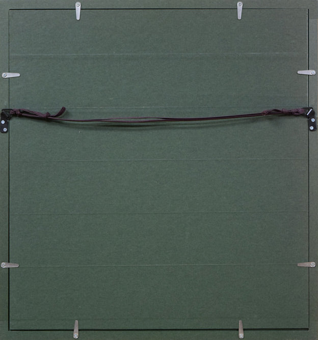 東郷青児「婦人像」水彩画 額縁裏側画像