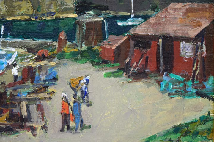 豊田満「忍路湾盛夏(小樽)」油絵・F8号 拡大画像3