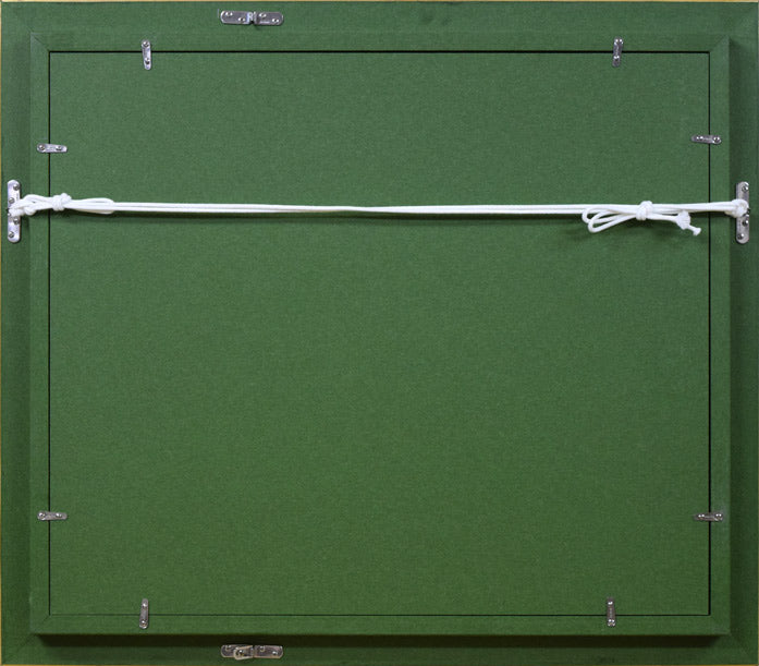 豊田満「忍路湾盛夏(小樽)」油絵・F8号 額縁裏側画像