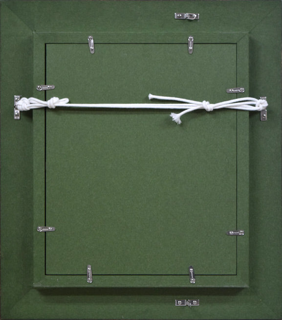 豊島輝彦「小樽港」油絵・F3号 額縁裏側画像