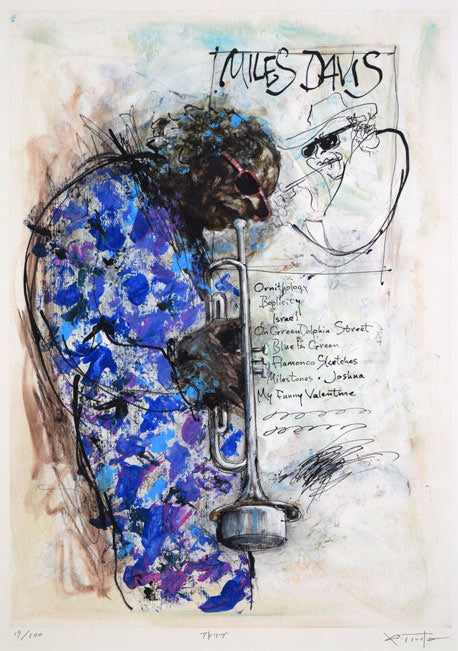 津田耕「アドリブ」ジグレー版画 作品全体拡大画像