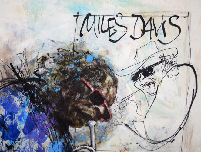 津田耕「アドリブ」ジグレー版画 拡大画像1