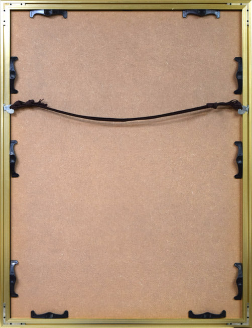 津田耕「アドリブ」ジグレー版画 額縁裏側画像