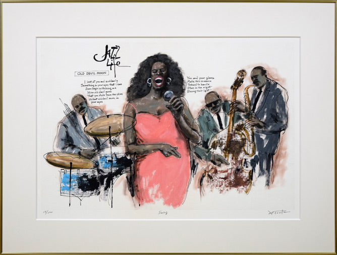 津田耕「Swing」ジグレー版画