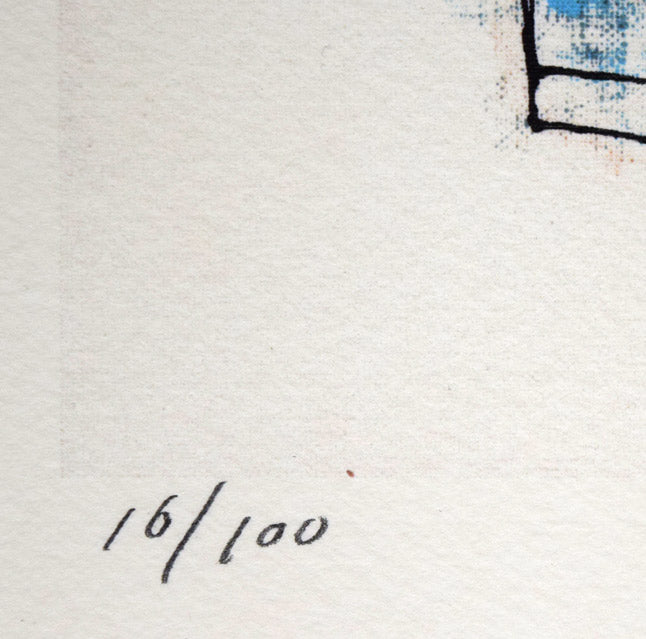 津田耕「Swing」ジグレー版画 限定番号(ed,16/100)