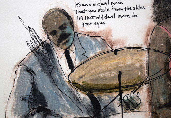 津田耕「Swing」ジグレー版画 拡大画像4