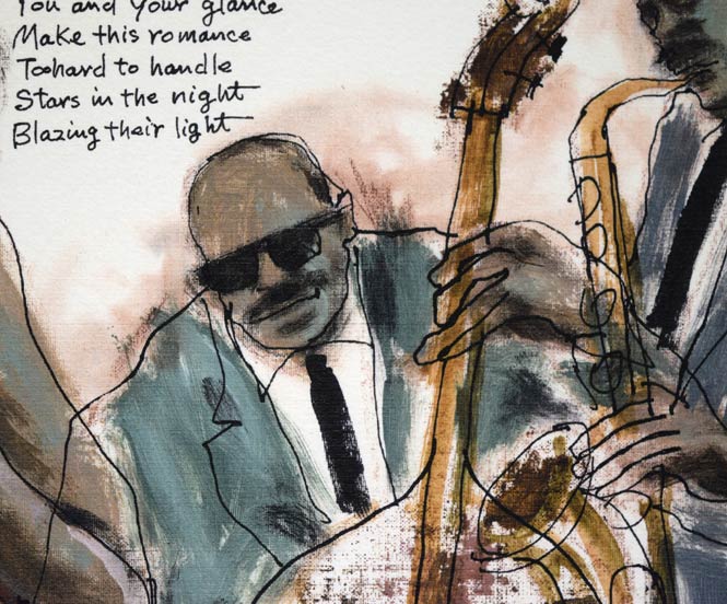 津田耕「Swing」ジグレー版画 拡大画像5