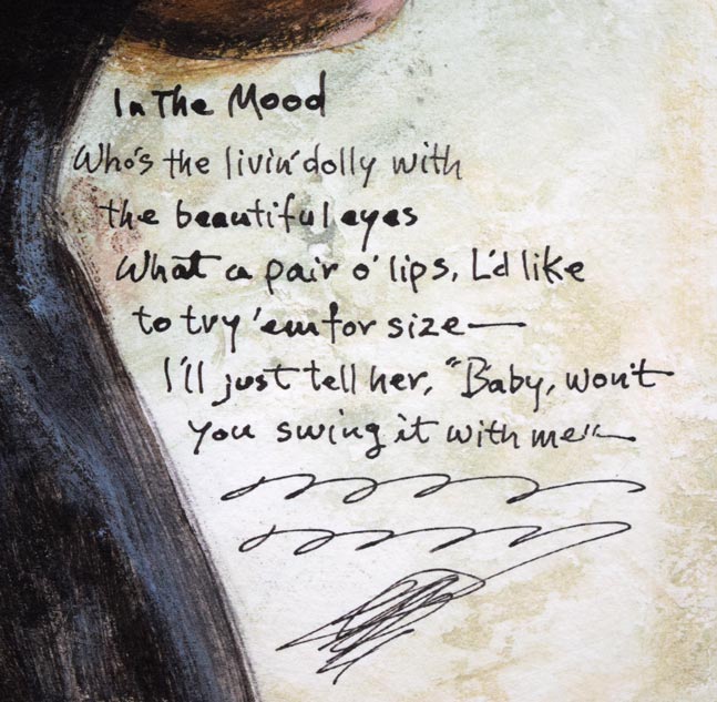 津田耕「ヴォーカル」ジグレー版画 拡大画像4