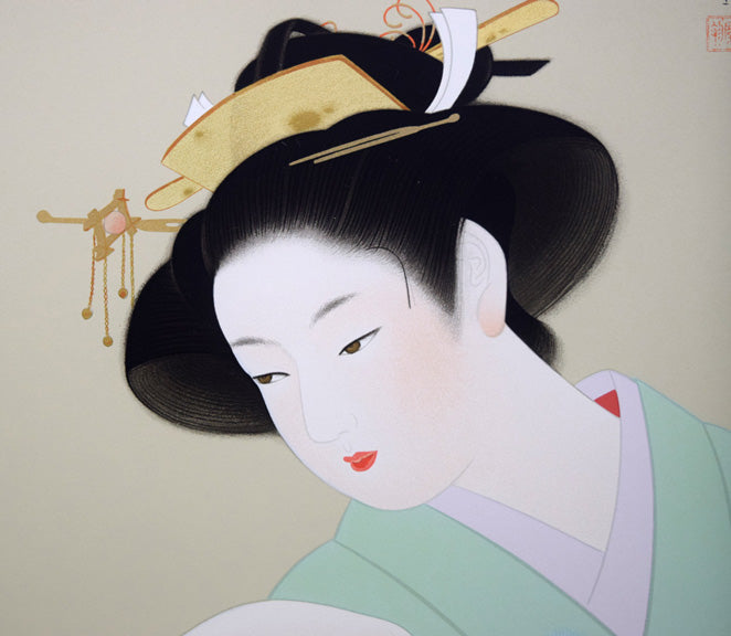 上村松園「新蛍」シルクスクリーン版画 拡大画像1