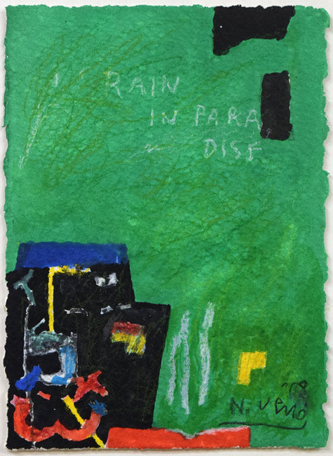 上野憲男「パラダイスの雨2009」水彩画　作品全体拡大画像
