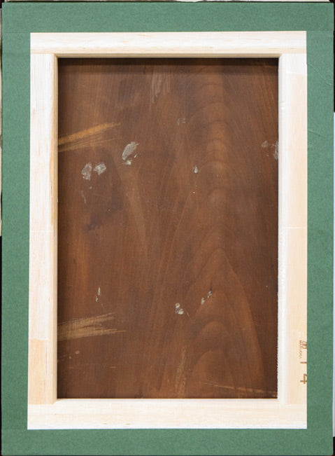 上野山清貢「花」油絵・F4号 作品裏側画像