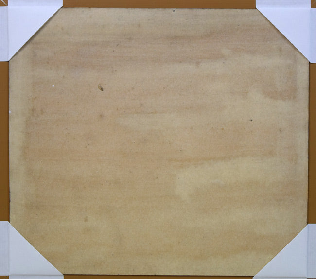 上野山清貢「鯛」油絵・色紙 作品裏側画像