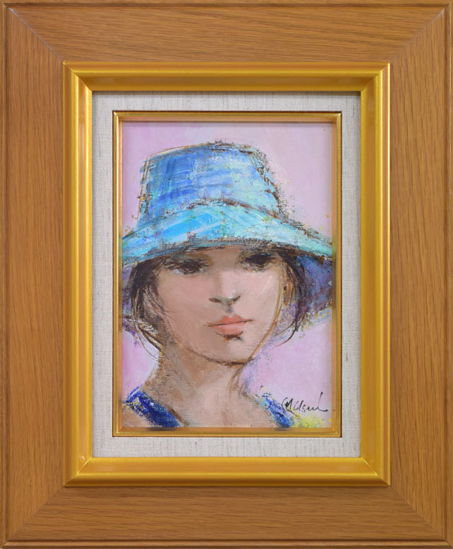 碓井正人「婦人像」油絵・SM