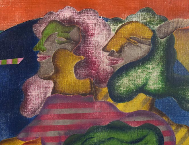 宇都宮功「折り畳まれた人間たちシリーズNo,45」油絵・仏F50号 拡大画像4