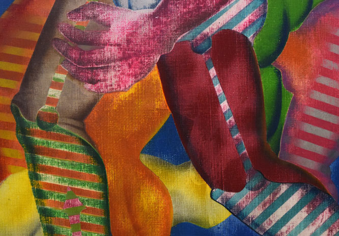 宇都宮功「折り畳まれた人間たちシリーズNo,45」油絵・仏F50号 拡大画像7