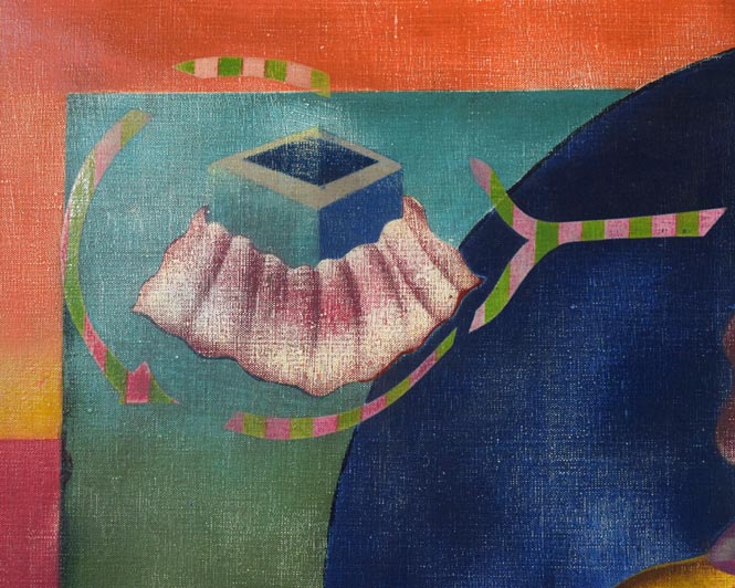 宇都宮功「折り畳まれた人間たちシリーズNo,45」油絵・仏F50号 拡大画像3