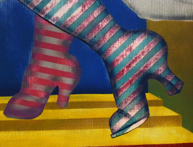 宇都宮功「折り畳まれた人間たちシリーズNo,45」油絵・仏F50号 拡大画像11