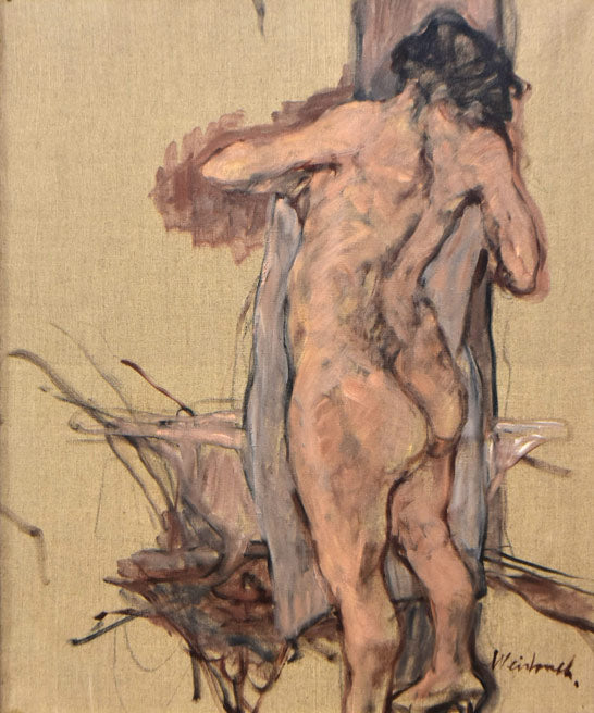 クロード・ワイズバッシュ「裸婦」油絵・仏F15号　作品全体拡大画像