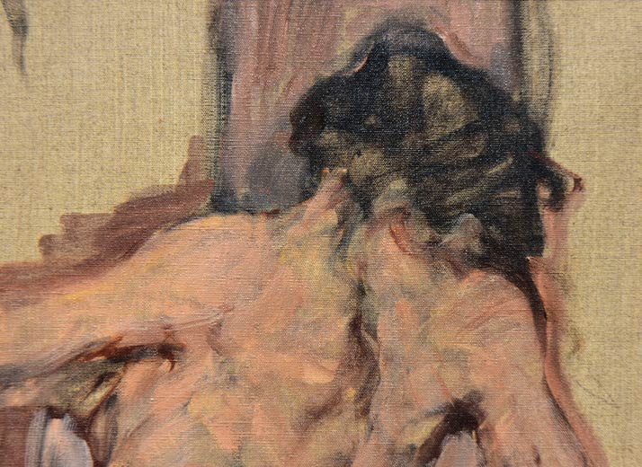 クロード・ワイズバッシュ「裸婦」油絵・仏F15号　拡大画像1