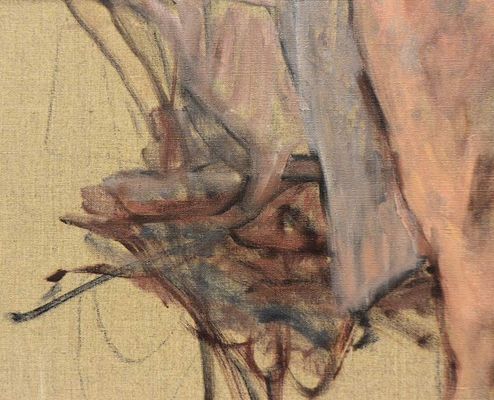 クロード・ワイズバッシュ「裸婦」油絵・仏F15号　拡大画像2