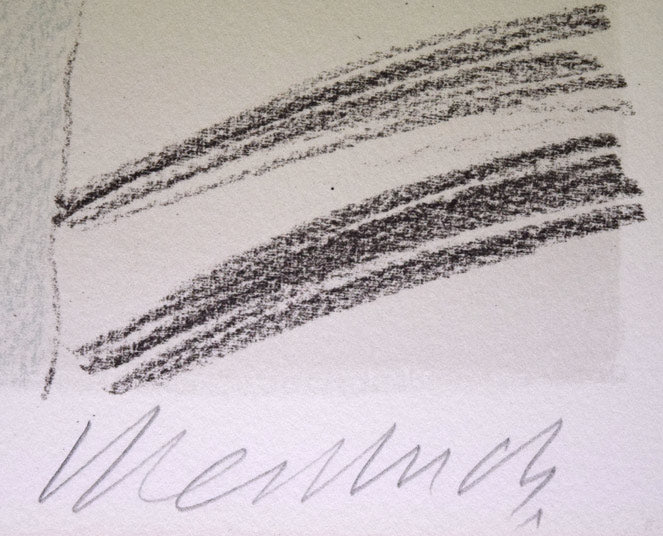 クロード・ワイズバッシュ「バイオリニスト」リトグラフ　本人直筆鉛筆サイン画像