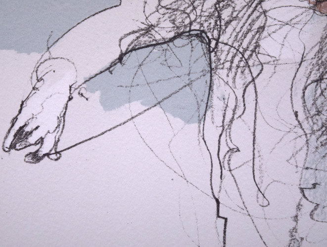 クロード・ワイズバッシュ「バイオリニスト」リトグラフ 拡大画像2