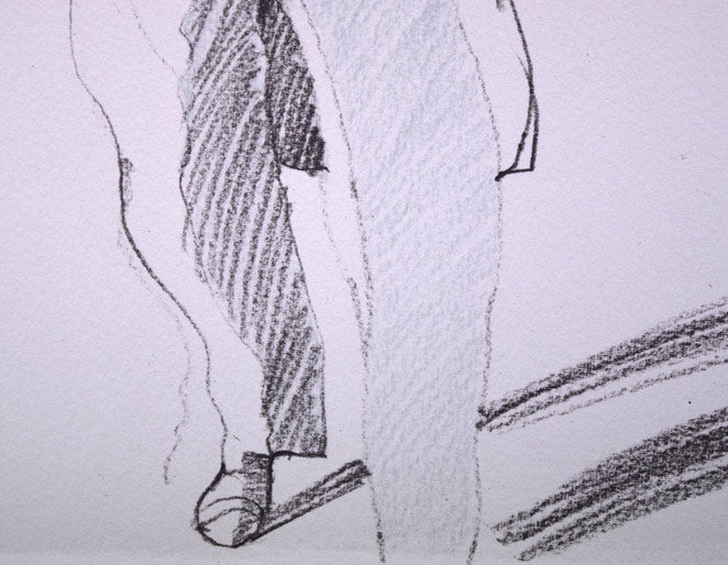 クロード・ワイズバッシュ「バイオリニスト」リトグラフ 拡大画像3