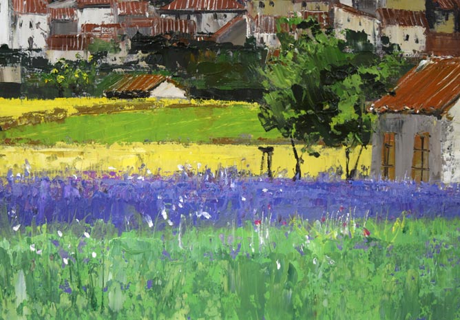 若林成佳(茂佳)「プロバンス(南フランス)」油絵・F4号 拡大画像3