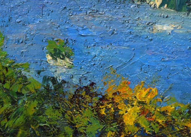 渡部ひでき「摩周湖」油絵・F8号 拡大画像3