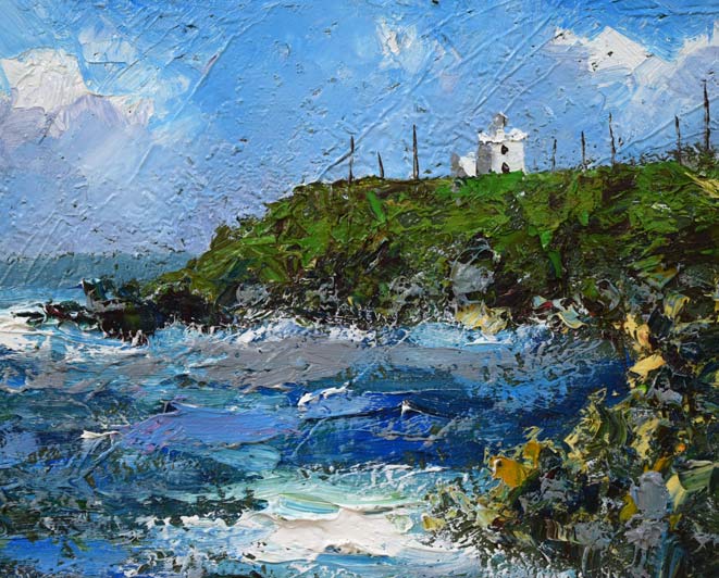 渡部ひでき「ノサップ岬(根室市)」油絵・F6号 拡大画像1