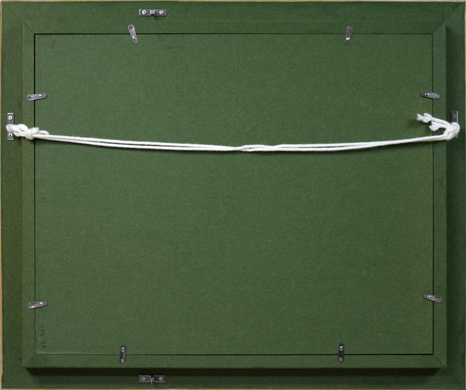 渡部ひでき「ノサップ岬(根室市)」油絵・F6号 額縁裏側画像