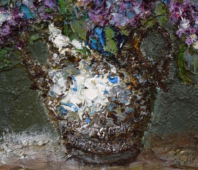 渡部ひでき「ライラック」油絵・F10号 拡大画像2