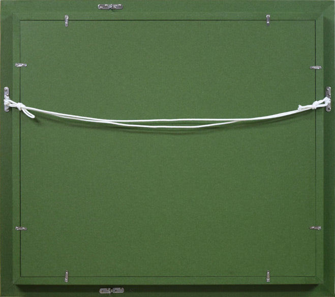 渡部ひでき「ライラック」油絵・F10号 額縁裏側画像