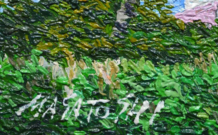 渡辺 正敏「函館ハリストス正教会」油絵・F6号 サイン部分