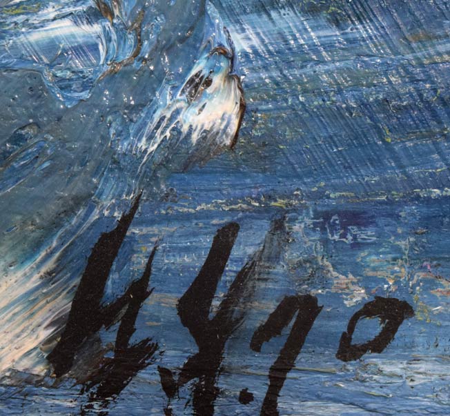 八木保次「作品」油絵・M6号 サイン・年記(1970年作)拡大画像