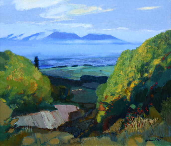 山羽斌士「富良野秋色」油絵・F10号 作品全体拡大画像