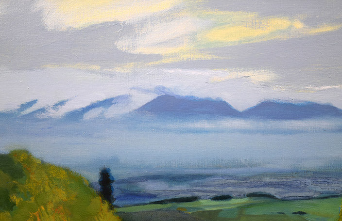 山羽斌士「富良野秋色」油絵・F10号 拡大画像1