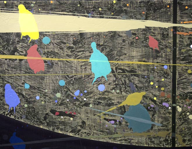 山田展也「風の景(月光)」油絵・変形8号 拡大画像1