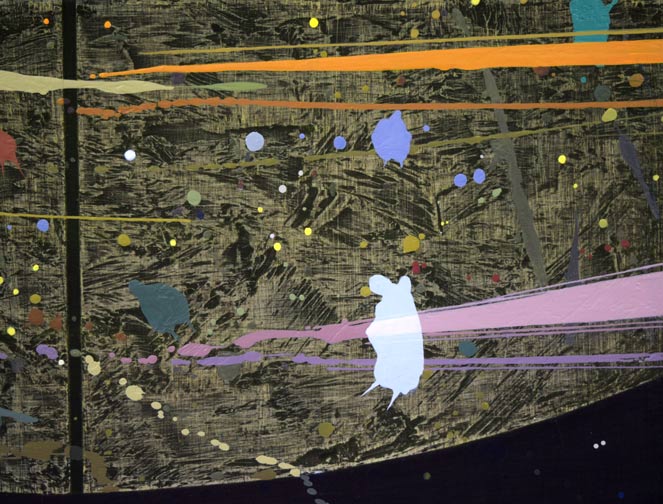 山田展也「風の景(月光)」油絵・変形8号 拡大画像2