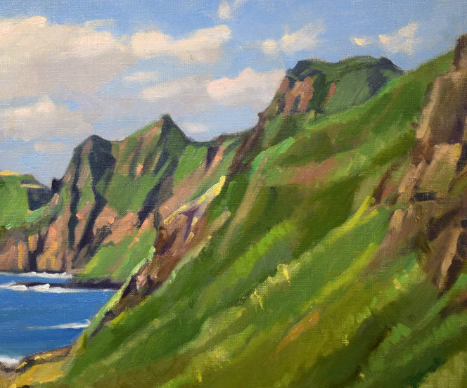 山岸正巳「神威岬の磯(於・積丹町)」油絵・F10号 拡大画像3