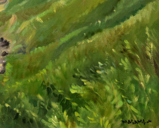 山岸正巳「神威岬の磯(於・積丹町)」油絵・F10号 拡大画像5