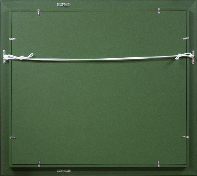 山岸正巳「神威岬の磯(於・積丹町)」油絵・F10号 額縁裏側画像