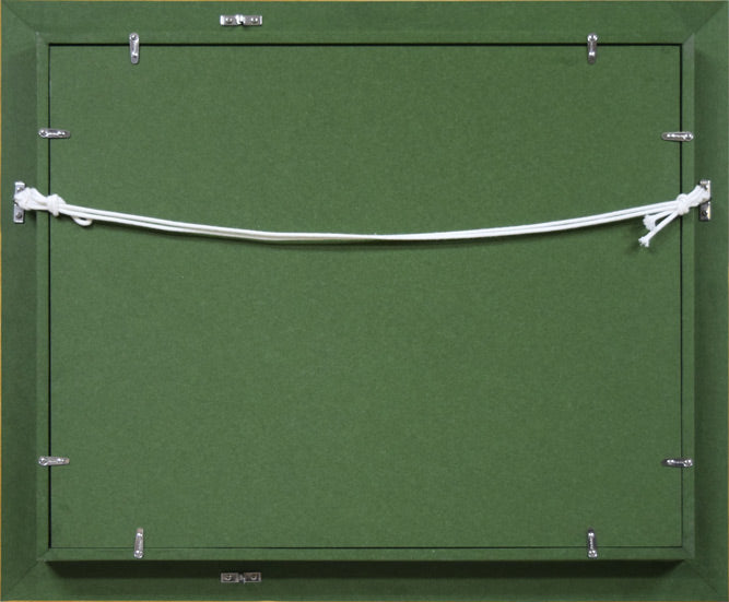 山岸正巳「セーヌ河(於巴里)」油絵・F6号 額縁裏側画像