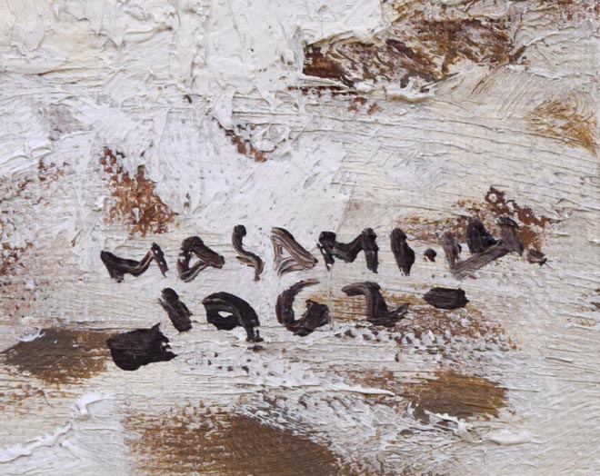 山岸正巳「卓上果物」油絵・F6号 サイン・年記(1962年作)拡大画像