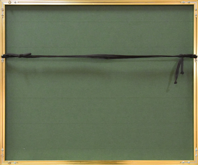 山家久幸「デンマークの漁港」リトグラフ 額縁裏側画像