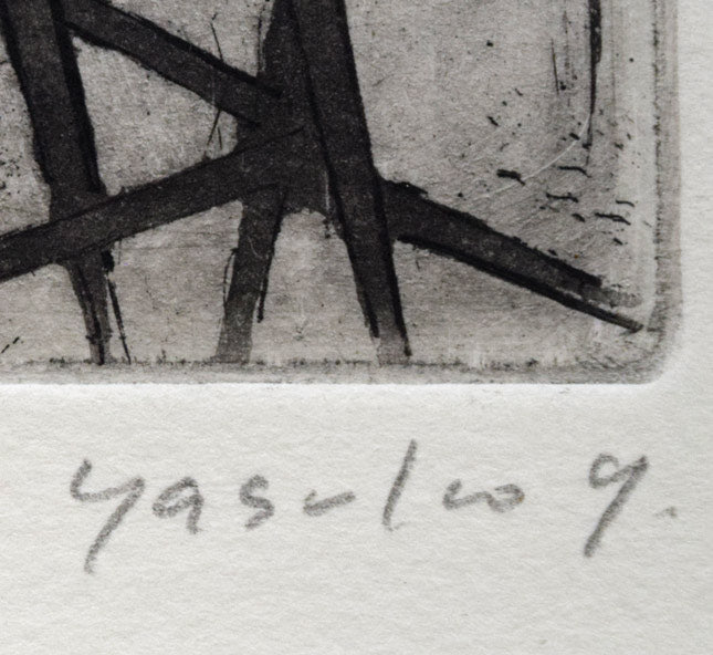 山岡康子「counter-b」銅版画 本人直筆鉛筆サイン