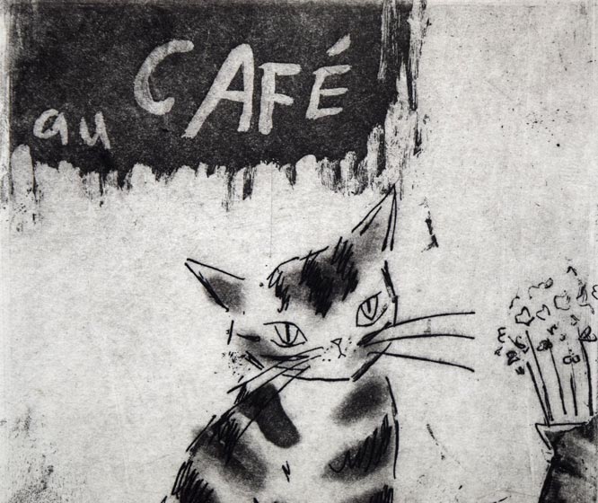 山岡康子「counter-b」銅版画 拡大画像1