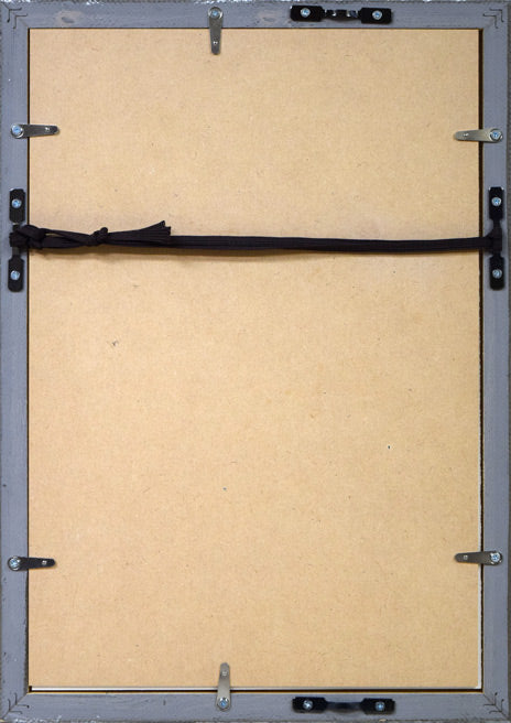 山岡康子「counter-b」銅版画 額縁裏側画像